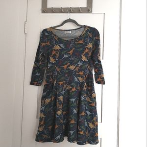 LA Soul Dinosaur Dress with Pockets 3/4 Sleeves
